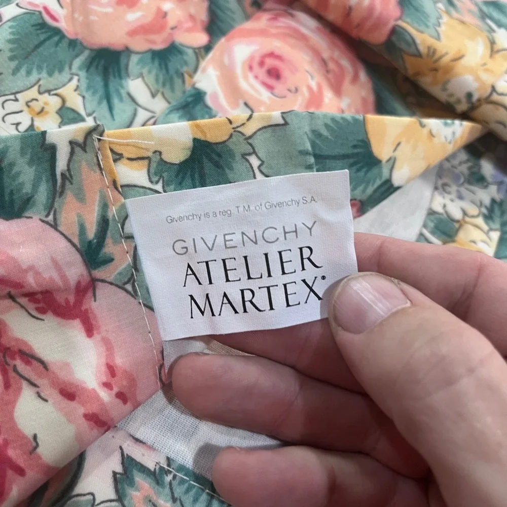Vtg Givenchy Atelier Martex Clemenceau Floral Balloon Shade 88x90 Pink NEW